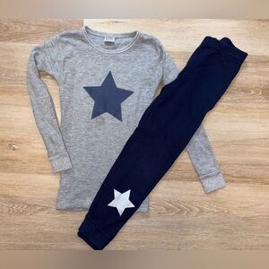 Baby Steps Two-Piece Star Waffle Knit Pajamas